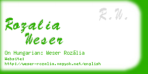 rozalia weser business card